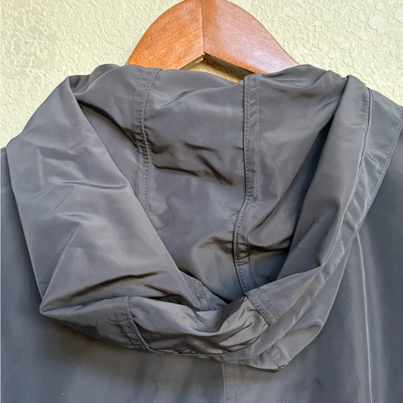 NWT Zara The Amanda Oversized Charcoal Gray Hooded Raincoat Jacket M/L - Picture 7 of 14